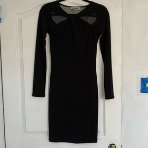 Mesh Black Bodycon Dress